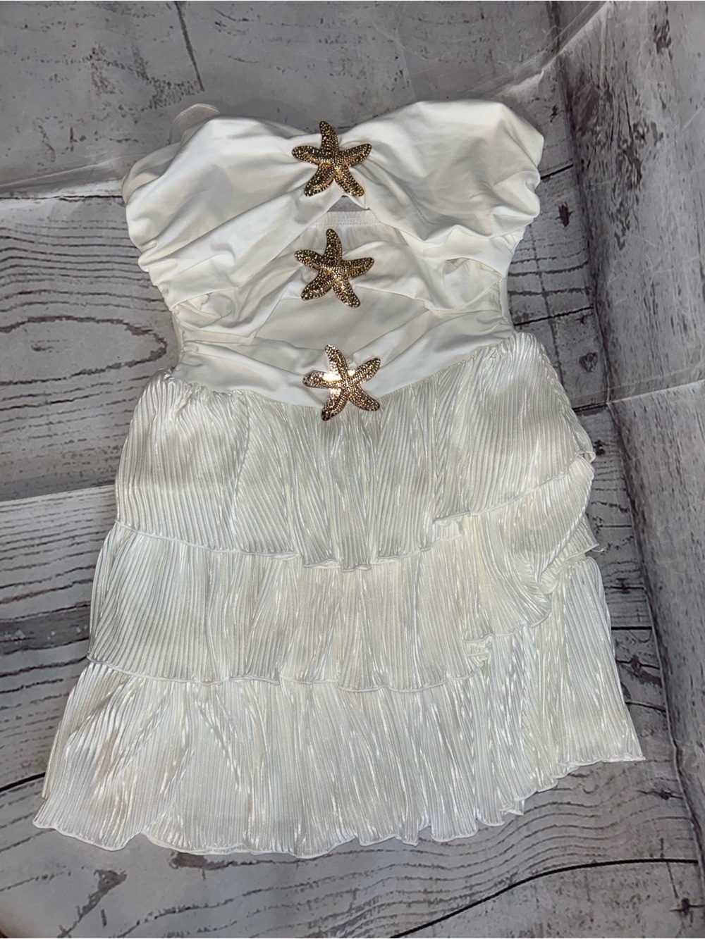 Starfish strapless dress